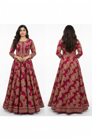 Embroidered Embellished Sweetheart Neck A-Line Maxi Dress – Elegance Redefined