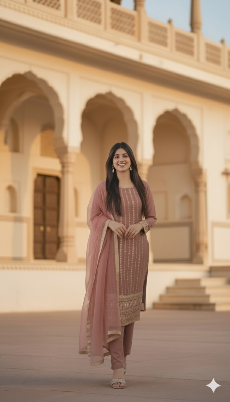 Women’s Cotton Solid Kurti, Pant & Printed Dupatta – Comfortable & Stylish Ethnic Wear