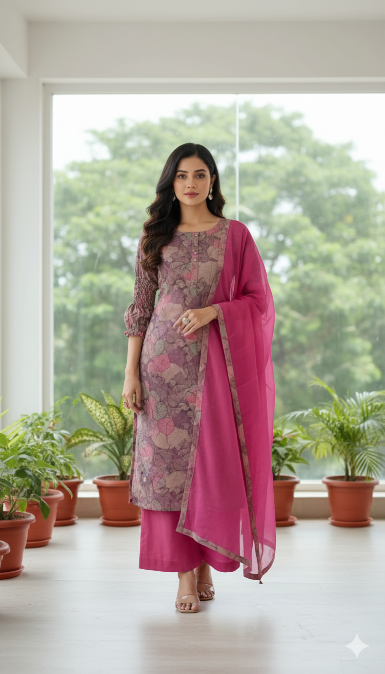 Women’s Embroidered Straight Kurta Suit Set – Timeless Ethnic Elegance - Image 4