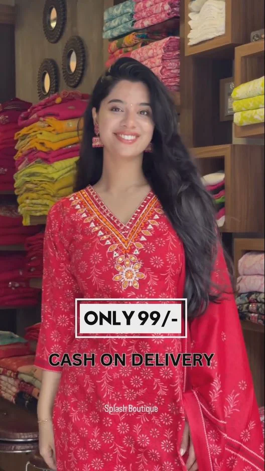 Women Solid Embroidered Pure Cotton Straight Kurta With Duppata - Image 4