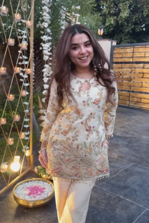 Ivory & Gold Embroidered Straight Kurti with Palazzo Pants 🤍💛✨