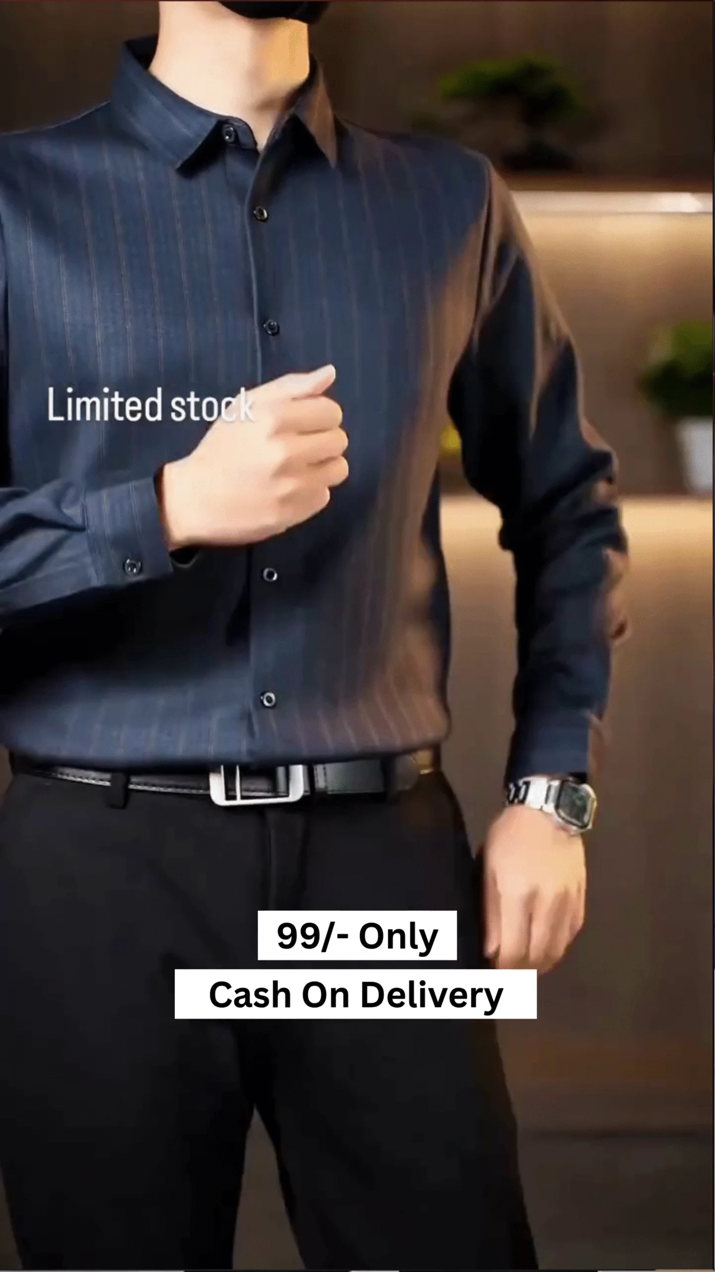 Men Striped Slim Fit Formal Shirt